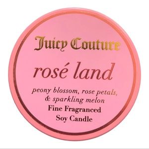 Juicy Couture Rose Land Soy Candle Peony Blossom Rose Petals 1oz Travel Size
